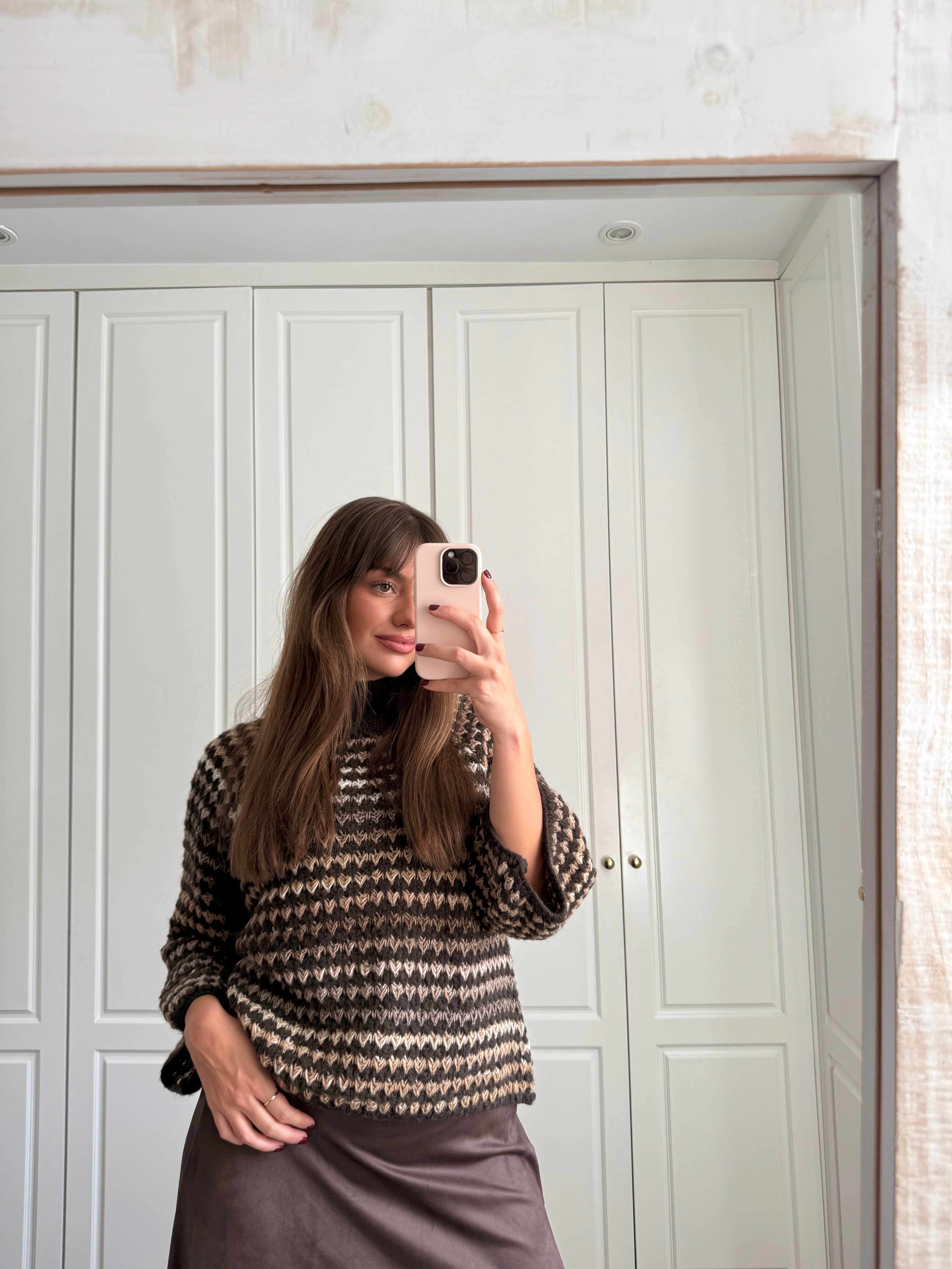 Jersey calado marrón