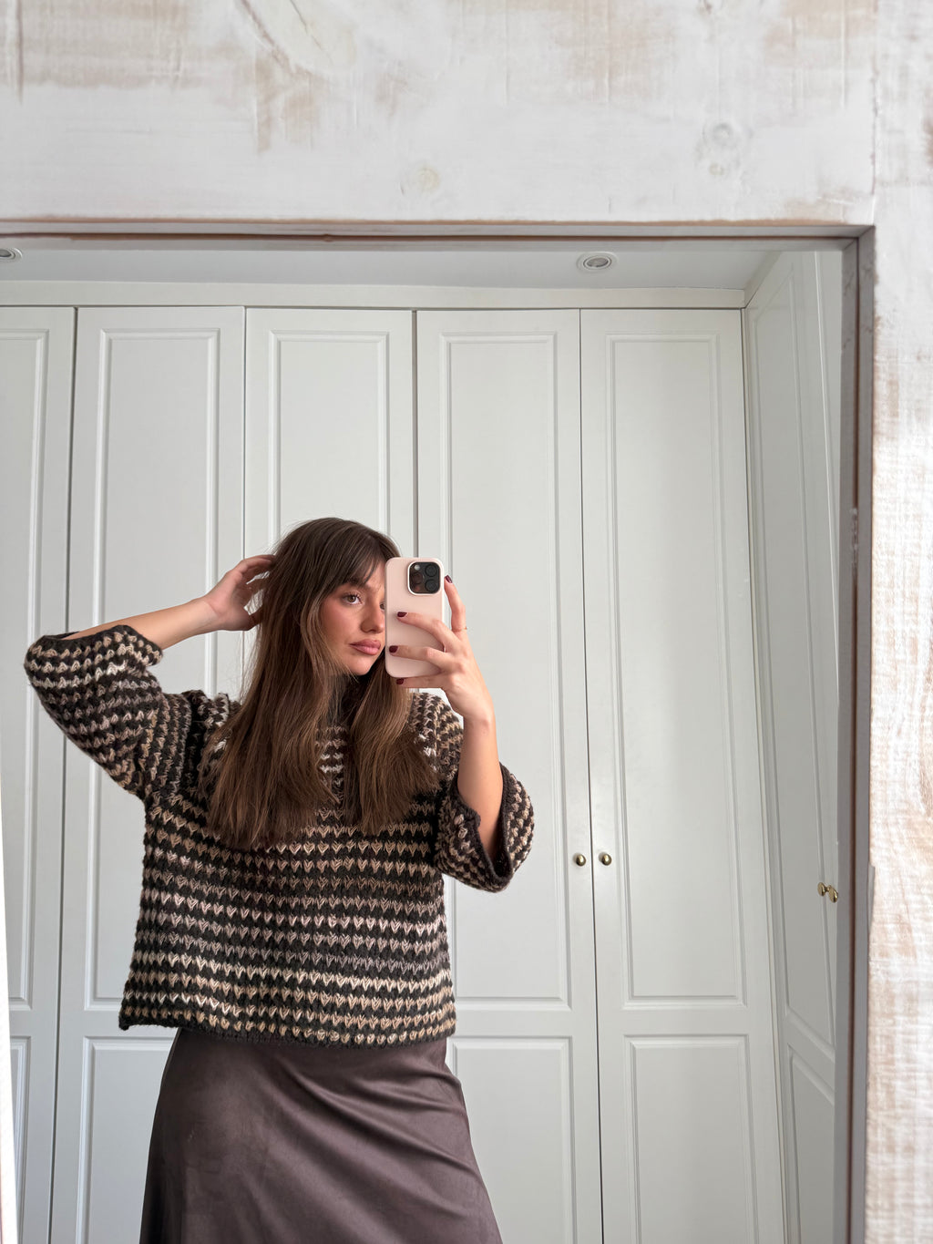 Jersey calado marrón