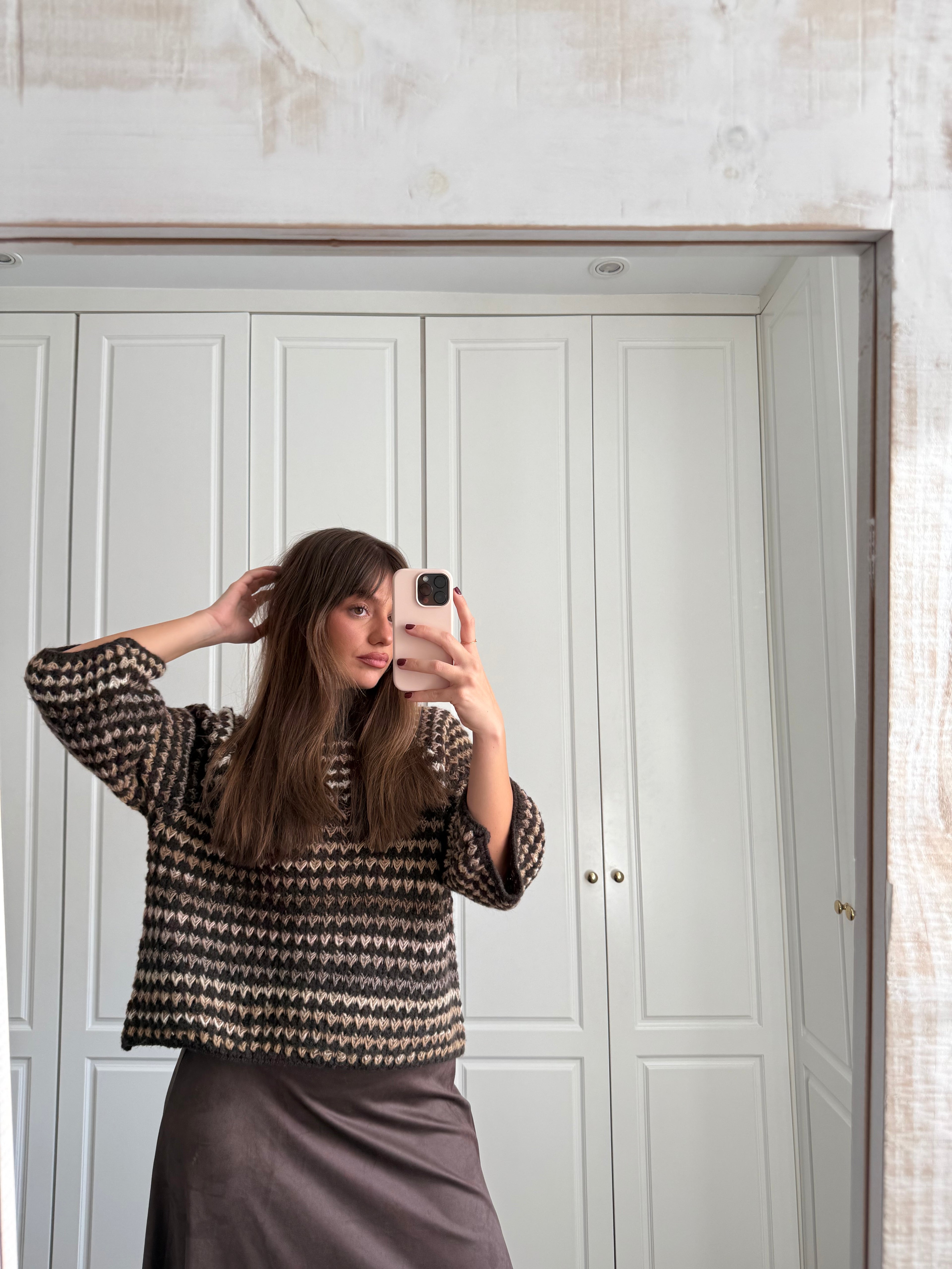 Jersey calado marrón